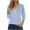 Light Blue, variant on Sevevn Women's Fashion Stripe Printed Short 3/4 Sleeve Button Loose Blouse V-Neck Casual Tops Watermelon Red S Christmas Gift