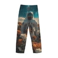thumbnail image 3 of Lsque Astronaut Flower Field Print Men's Pajama Pants, Lounge Pant - Comfortable Home Wear,Elastic Waistband, Stylish Design-Small, 3 of 9
