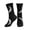 2 Black-2, variant on Men's Crescent Moon Novelty Athletic Socks Women's Digital Printing Funky Patterned Crew Socks