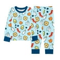 thumbnail image 4 of Tisuna Fall Pajamas Set For Kids Girls Elegant Long Sleeve Crew Neck Graphic Print Tops And Pants Sleepwear Children'S 2 Pieces Indoor Wear Clothes Set Size 3-4 Years, 4 of 4