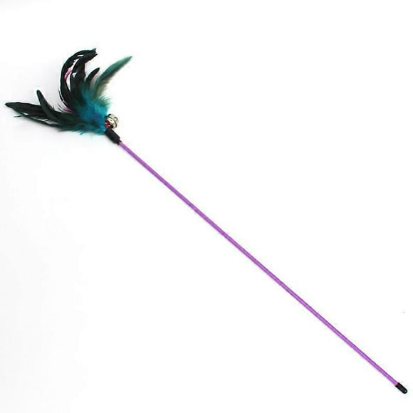 Jouet pour chat Plume Jouet pour chat Plume Baguette Chat Jouet pour animal de compagnie Fil Chaser Baguette Teaser Plume avec clochette, Jouets pour