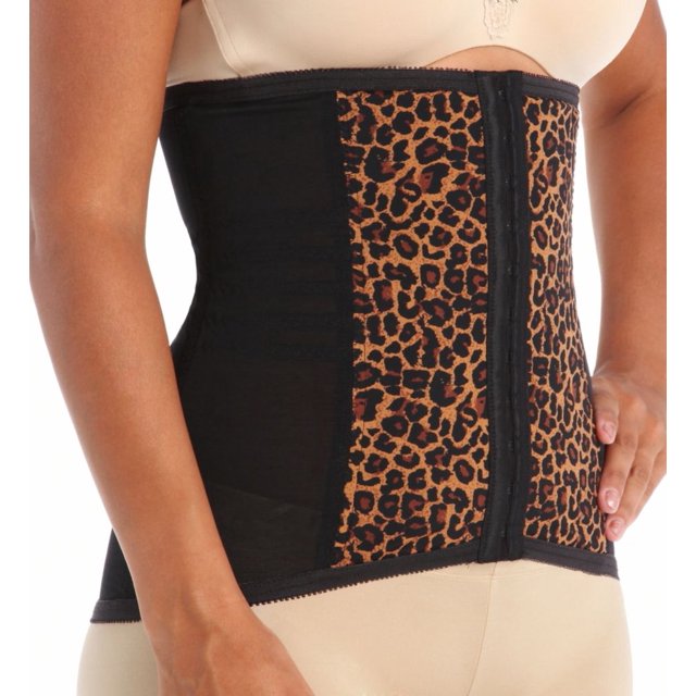Gaine de Taille à Panneaux en Satin Shapette pour Femmes Rago 821 (Léopard m)