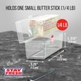 thumbnail image 2 of Stay Fresh 7032 Polypropylene Single Stick Butter Container  Clear, 2 of 6