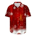 thumbnail image 5 of Elvqul Mens Shirts Christmas Cute Short Sleeve Button up Vacation Shirts for Men Graphic, 5 of 5