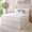 Taupe, variant on AzulHome Linen King Bed Skirt 280GSM, 18 Inch Tailored Drop Dust Ruffle, Wrinkle-Free Premium Textured Taupe with Double-Layer Adjustable Elastic Straps, Easy Install & Clean