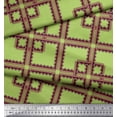 thumbnail image 3 of Soimoi Green Heavy Canvas Fabric Square Geometric Print Fabric by the Yard 58 Inch Wide, 3 of 3
