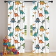 thumbnail image 5 of Blackout Kids Curtains,White Realistic Dinosaurs Pattern Childrens Insulated Curtains Set Of 2,Bedroom Essentials,Toddler Room Decor 42"x84", 5 of 5