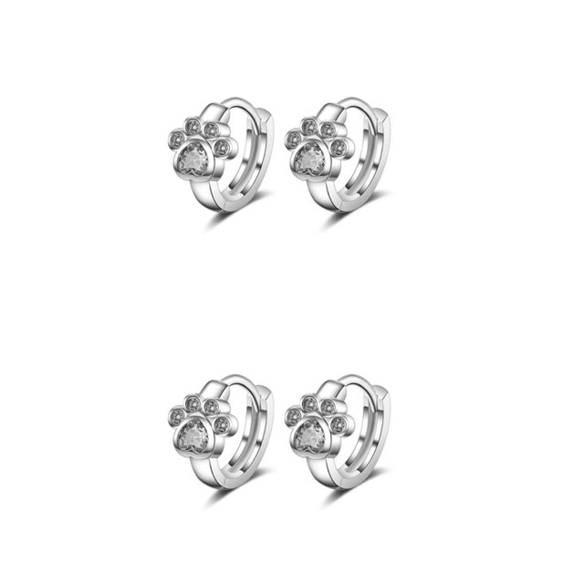 Qarigey 1 par de pendientes de cobre, joyería de moda, mano de obra fina, pasador de pata atractivo, superficie lisa a la moda Type2 NO2