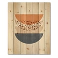 thumbnail image 3 of Designart 'Abstract Moon and Sun Geometrics In Blue & Orange' Modern Print on Natural Pine Wood, 3 of 5