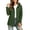Army Green, variant on Karight Women's Solid Color Loose Long-Sleeved Tops Casual Softshell Jacket