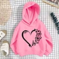 thumbnail image 3 of Yutgune Girls' Heart Graphic Hoodie, Long Sleeve Casual Pullover Sweatshirt, 3 of 5