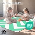 thumbnail image 4 of ODIKA 5'x7' Machine Washable Non-Slip Area Rug, Cane Stripe Merry Christmas Themed High Traffic Rug with Pad, Mint Green, 613256, 4 of 8