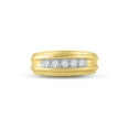 thumbnail image 2 of 14kt Yellow Gold Mens Round Diamond Wedding Channel Set Band Ring 1/2 Cttw, 2 of 4