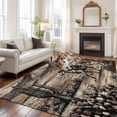 thumbnail image 2 of Brown Western Farmhouse Area Rugs 5'x8', Washable Small Throw Rugs for Classroom Bedroom, Vintage Cowboys Cactus Indoor Outdoor Rug Non-Slip Low Pile Carpet Runner Reversible Floor Mats, 2 of 8