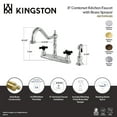 thumbnail image 7 of Kingston KB1755PKXBS Duchess Two-Handle 4-Hole 8" Centerset Kitchen Faucet with Brass Sprayer in Oil Rubbed Bronze, 7 of 7