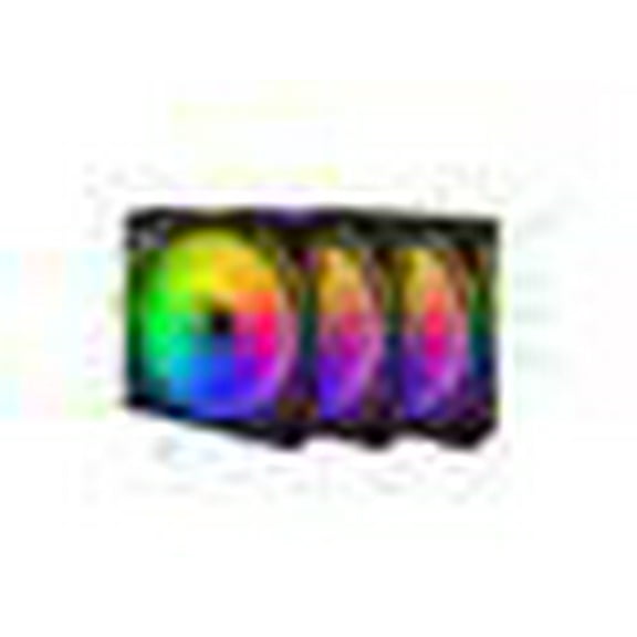 PANO-MOUNTS 120mm Reverse Airflow 5V 3Pin ARGB Addressable Infinity Mirror Fans With 4Pin PWM Control 800-1600RPM Suitable for PC Water Cooling and CPU Cooler Black 3-Pack