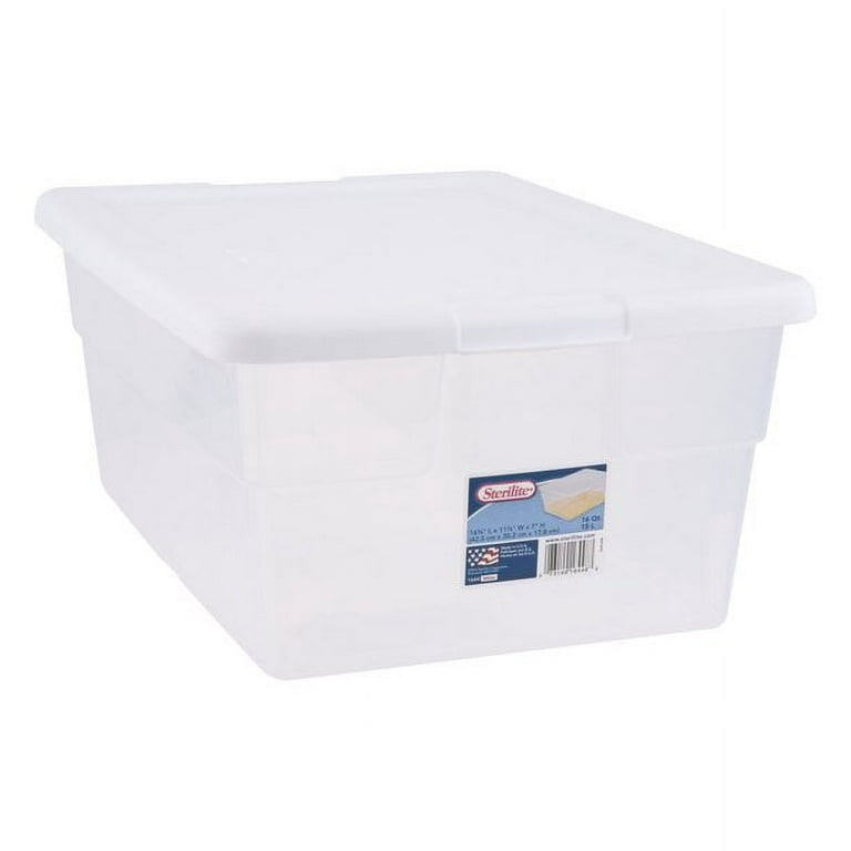 Sterilite 1642 - 6 Qt. Storage Box White 16428012