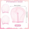 thumbnail image 2 of Duslogis 3 Pack Makeup Protector Hood for Face, Protects Hair and Make Up While Getting Dressed, Chiffon Makeup Hood Zipper Closure Face Cover for Women Beauty Weddings (Pink), 2 of 7