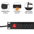 thumbnail image 4 of BTU Power Strip Protector contra sobretensiones PDU para montaje en bastidor, regleta de alimentación de 12 tomacorrientes con interruptor, montaje en metal resistente para bastidores de servidores, g, 4 of 5