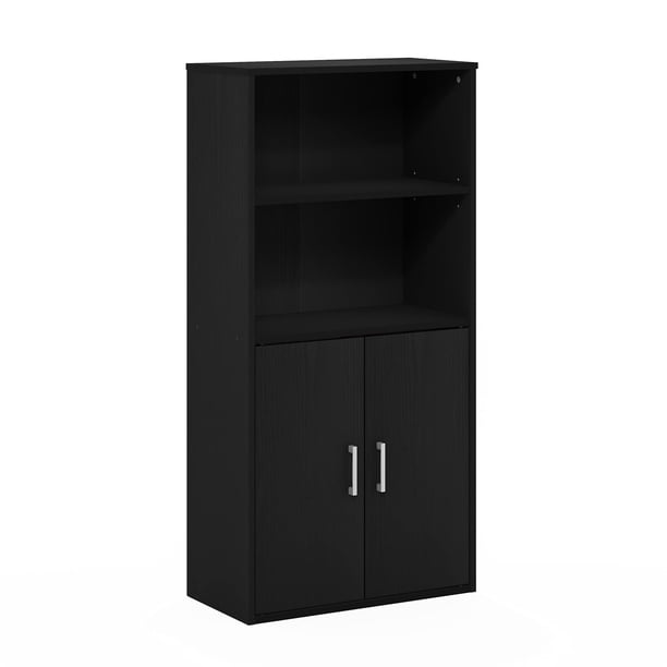Librería de almacenamiento Furinno Pasir de 4 niveles, roble negro