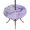 Purple, variant on Round Outdoor Tablecloth with Umbrella Hole and Zipper, Aqua Marble Fitted Table Cover with Elastic Edge for 36-44 Inch, Modern Abstract Waves Silvery Farmhouse Waterproof Patio Tablecoths for Picnic