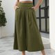 thumbnail image 1 of Pantalón capris con bolsillo para mujer pantalón suelto y fluido cómodo pantalón palazzo ropa diaria, 1 of 8