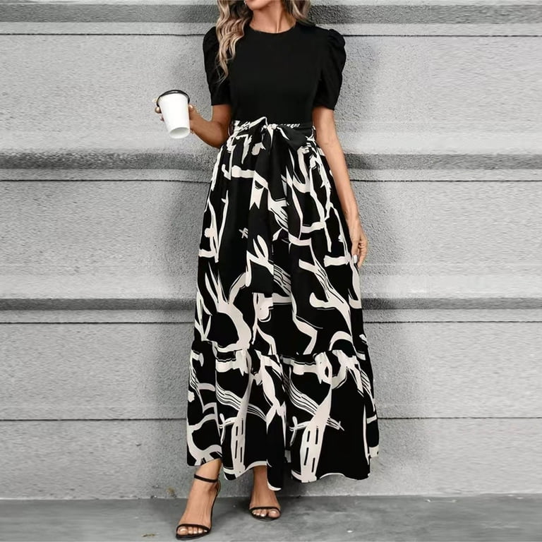 chinese dress ladies Navy Blue Maxi Linen Dress 5683 – Xiaolizi main image 1