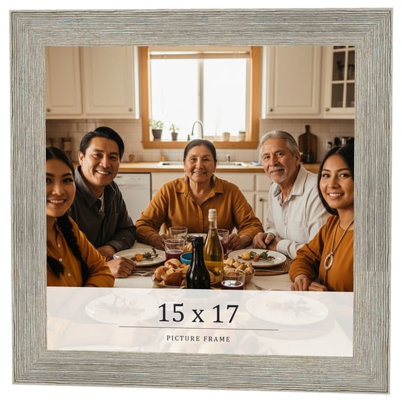 15x17 Frame Grey Real Wood Picture Frame Width 1.5 Inches | Interior Frame Depth 0.5 Inches | Barn