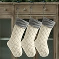 thumbnail image 2 of NSESSHome 3Pcs Knitted Christmas Stocking Classic Large Stockings for Family Holiday Christmas Party Decorations, 2 of 7