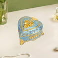 thumbnail image 6 of Milageto Heart Shaped Jewelry Box Cute Home Decor for Table Photo Props Rose Gold Blue, 6 of 8