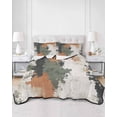 thumbnail image 3 of Vintage Sage Green Orange Twin Size Down Alternative Comforter, Lightweight Comforter Quilt Bedding Set with Pillow Shams Modern Abstract Art All Seasons Bed Comforter Duvet Insert 68"x86", 3 of 7