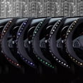 thumbnail image 5 of PWFE Universal 15 Inch Diamond PU Leather Steering Wheel Cover with Bling Bling Crystal Rhinestones(Black3), 5 of 6