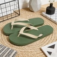 thumbnail image 2 of Gtoiithly Men's Waterproof Flip Flop Sandals Fashionable and Versatile Flip-Flop Beach Non- Slippers for Indoors Backyard and Outdoors Dark Green L, 2 of 5