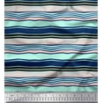 thumbnail image 1 of Soimoi Silk Fabric Abstract Stripe Print Sewing Fabric Yard 42 Inch Wide, 1 of 1