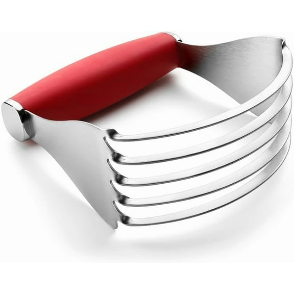 XL Stainless Steel Pastry Cutter Tool for Baking - Heavy Duty Dough Blender - Butter & Dough Cutter Tool with Sharp Blades - Pastry Blender for Easy Mixing - Dishwasher Safe