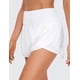 thumbnail image 3 of Shorts CRZ YOGA 2 en 1 para correr con abertura lateral, tiro alto, blanco, talla L, 3 of 4
