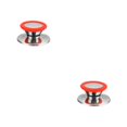 thumbnail image 1 of kurtrusly Bouton de Couvercle de Pot en Acier Inoxydable Anti-Brûlure Remplacement Poignée de Couvercle de Poêle de Cuisine Accessoires Modifiés Rouge Petit 2Ensemble, 1 of 6