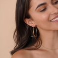 thumbnail image 4 of Juego de pendientes de aro FANDY Gold para mujer, 12 pares, 40 mm/50 mm, 4 of 5