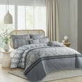 thumbnail image 5 of Home Soft Things 7 Piece Printed Microfiber Quilts Bedspread Set - Mystic - Charcoal - King (102" x 90"), 5 of 10