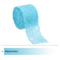 thumbnail image 3 of Uxcell Lace Trim 10 Yards 2 inch Flower Elastic Lace Ribbons for Package Decoration Wedding Headbands Sea Blue, 3 of 4