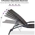 thumbnail image 5 of PURPLE LEAF Patio Chaise Lounge Chair Set of 2 Wicker Tanning Outdoor Pool Adjustable Recliner Chair for Outside Beach Poolside Sunbathing Lounger，Dark Brown, 5 of 9
