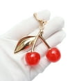thumbnail image 4 of Unique Bargains 1 Pc Fashionable Cherry Handbag Charm Decorative Keychain Gold Tone Red, 4 of 5