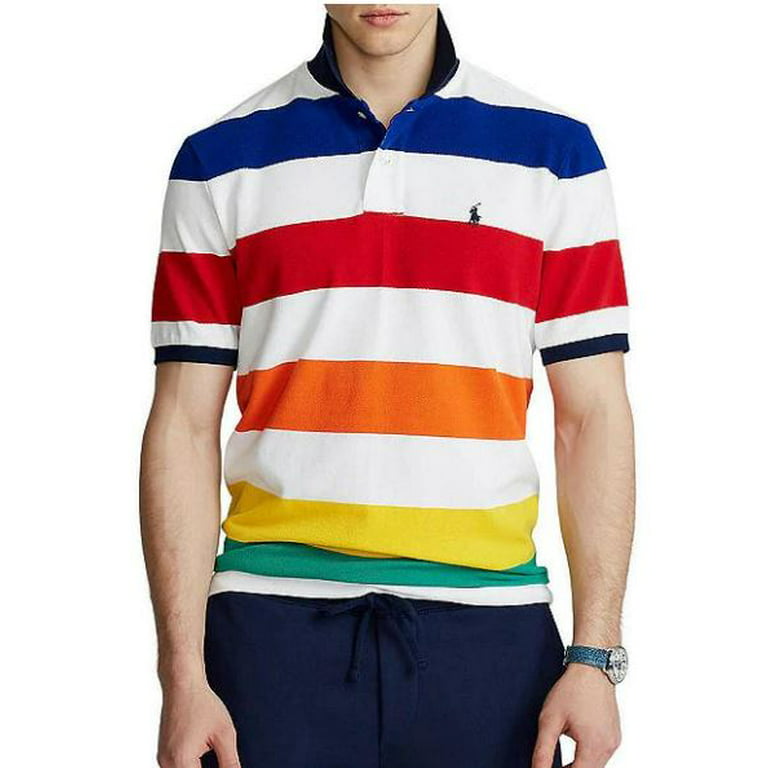 Polo Ralph Lauren Men's Classic-Fit Mesh Polo Shirt, Rainbow