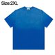 thumbnail image 2 of Hombres Damas Manga Corta Algodón Cuello Redondo Camiseta Moda Gradiente Manga Corta Suelta - Azul Adepaton  BST3008879-4, 2 of 6