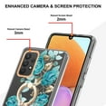 thumbnail image 3 of Allytech Galaxy A32 4G Case Cover, Soft TPU Back Cover with Ring Holder Stand Shockproof Anti-Scratch Slim Fit Bumper Phone Case for Samsung Galaxy A32 4G, Green Flower, 3 of 4