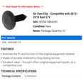 thumbnail image 2 of Air Dam Clip - Compatible with 2012 - 2015 Ram C/V 2013 2014, 2 of 2