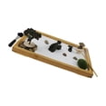 thumbnail image 1 of thinson Zen Sand Garden for Desk with Rake Rocks and Bridge Tree Mini Sandbox Toys, 1 of 7