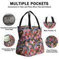 thumbnail image 3 of Pioneer Flower Floral Print Pattern Drawstring Lunch Bag Women - Drawstring Lunch Bag Insulated for Work Office - Stain-Resistant Large Lunchbags for Women with Multi-Pockets, 3 of 6