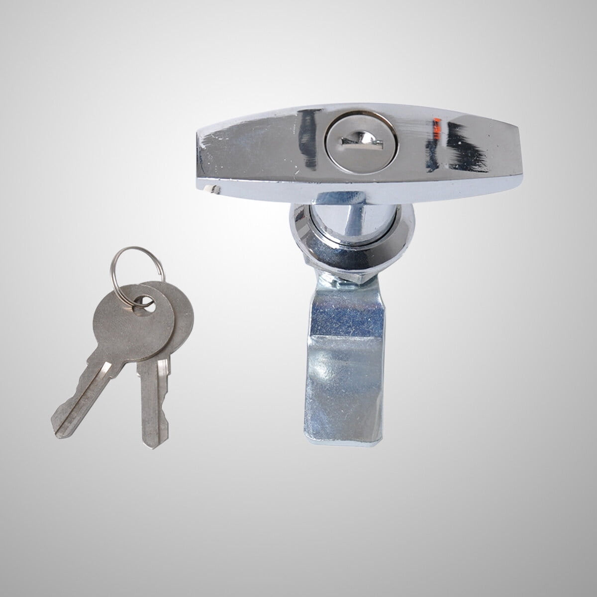YFJQTZX 2 pc Anti-theft T-shaped Handle Locks with Keys for Power Distribution Cabinet Caravan Trailer RV Toolbox (Silver)