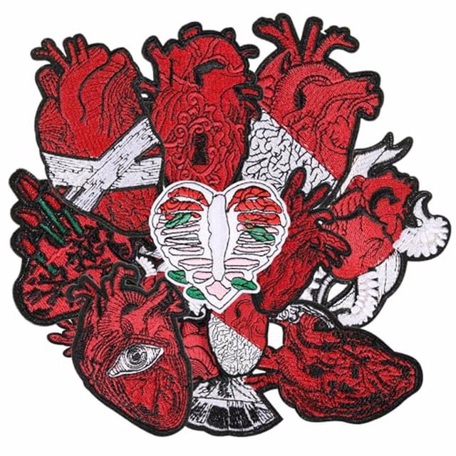 ZheElen 10pcs/set Durability Meets Style Heart Eye Patch For Jackets Wide Application Skin-Friendly